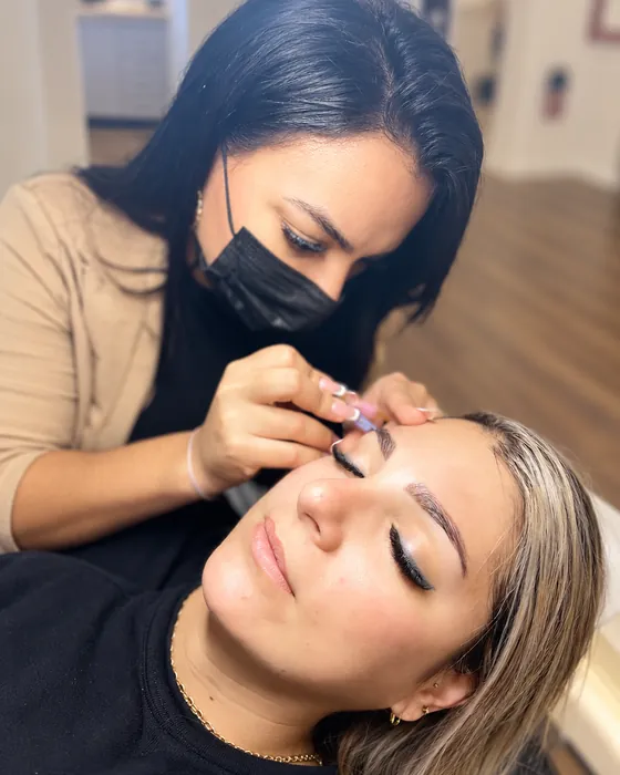 Brow shaping in the studio